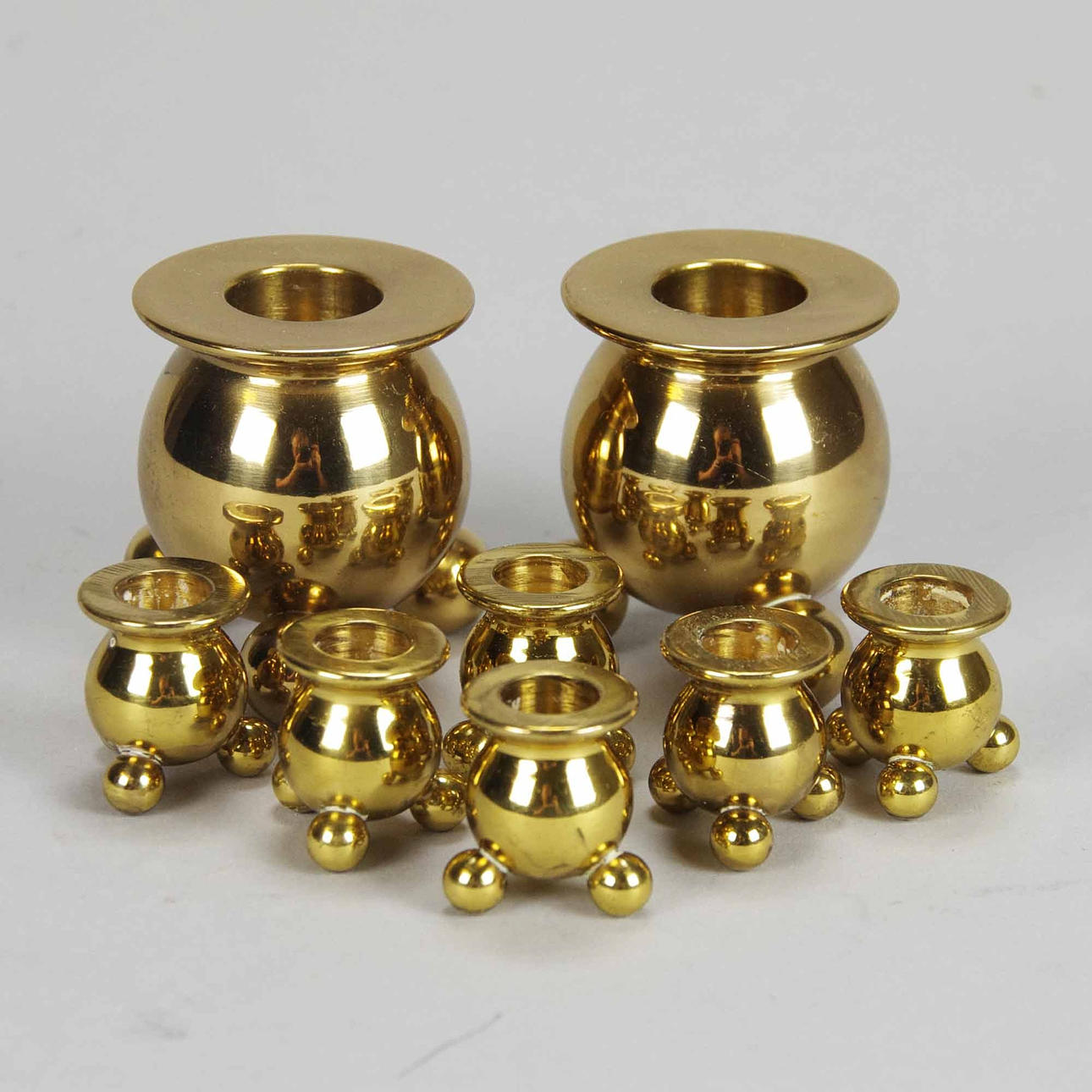 KULLJUSSTAKAR, 8 stycken, mässing, de stora märkta KEE Mora.