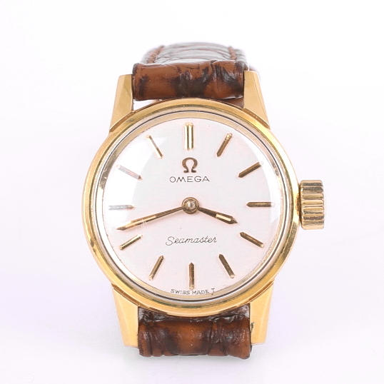 ARMBANDSUR, dam- Omega Seamaster, guld på stål.