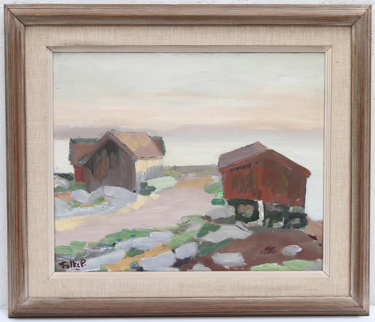 FOLKE PERSSON. Olja på duk, sign.