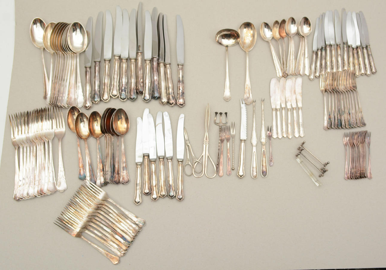 Cutlery. Nickel silver. Bremen. about 135pcs.