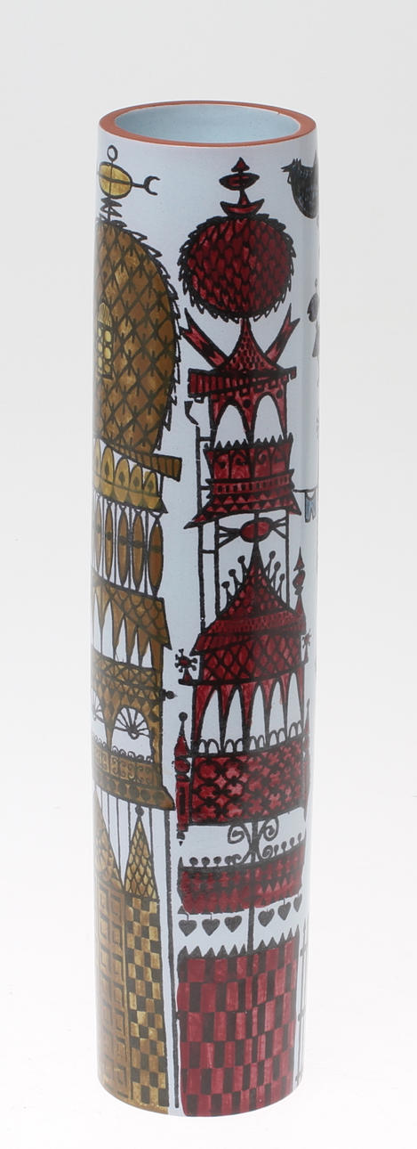 VAS, fajans, "Karneval", Stig Lindberg, Gustavsberg.