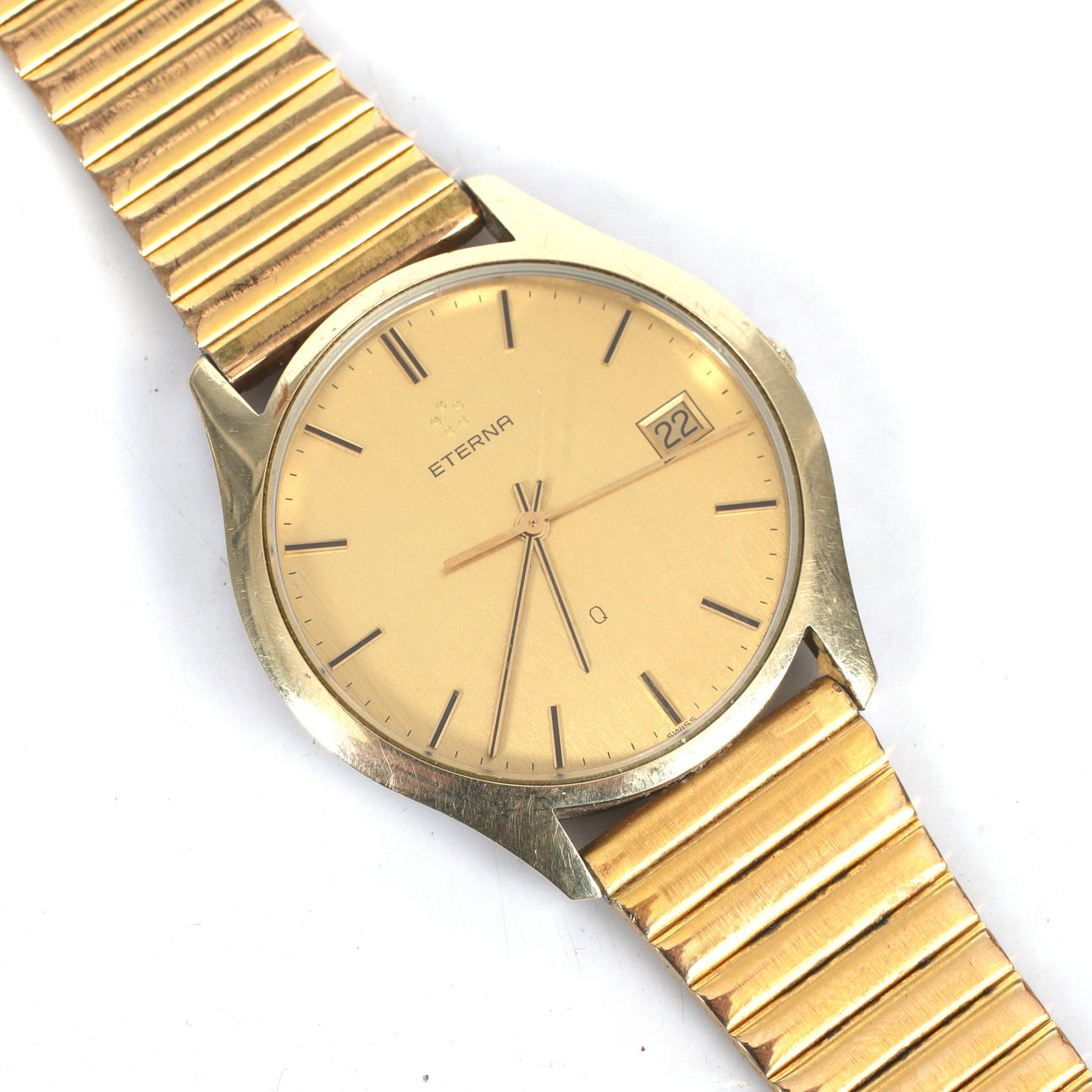 A 1980s Eterna Q wristwatch.