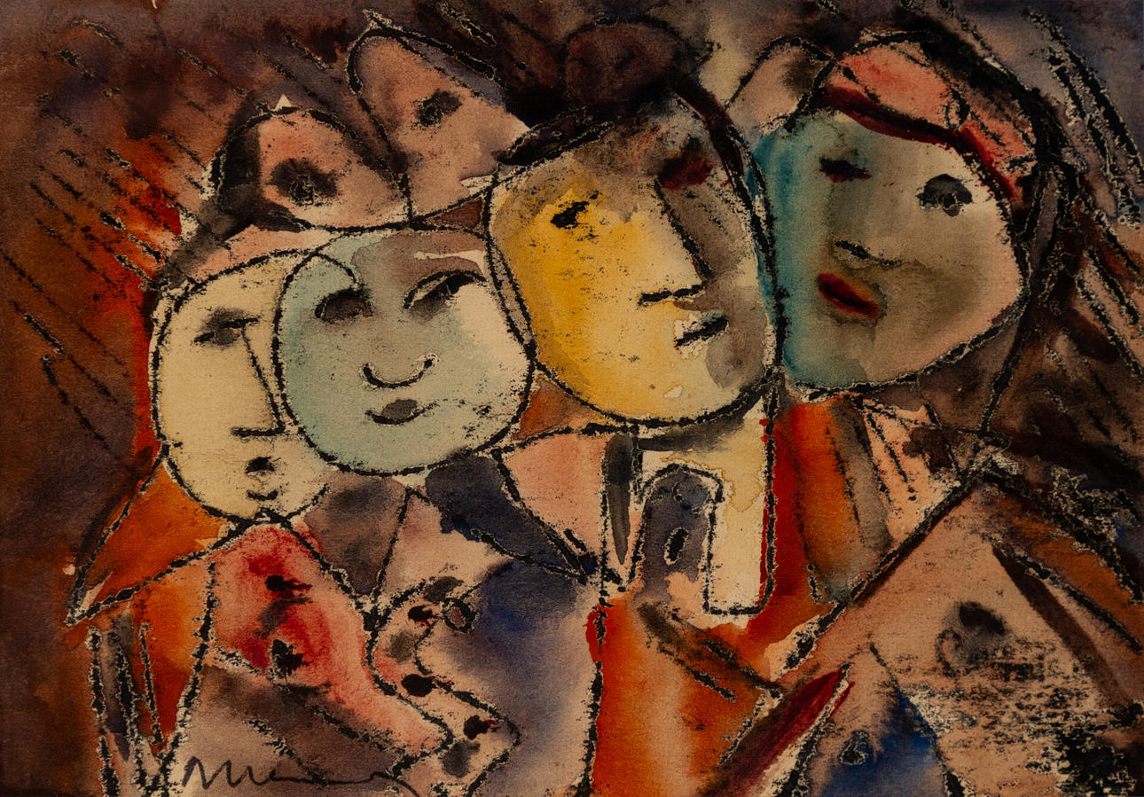 ALBERT HENNIG (1907-1998). Komposition mit Figuren.