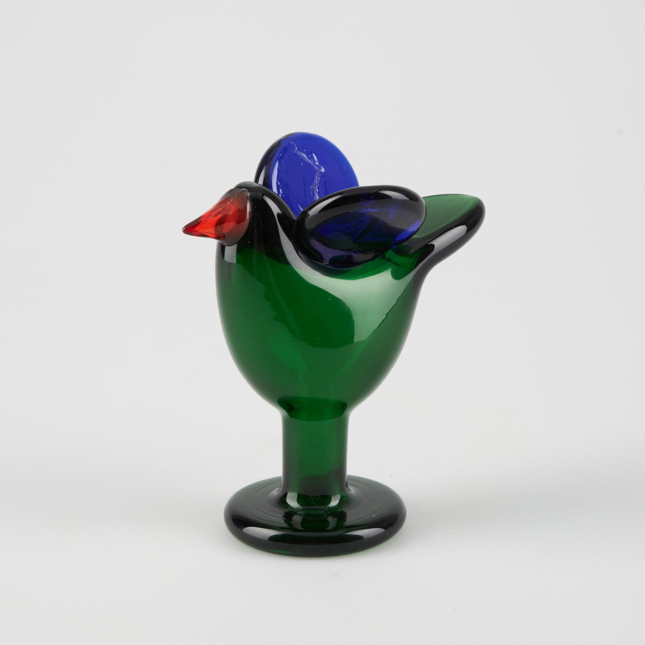 OIVA TOIKKA. A 'Sieppo' glass bird, a flycatcher on foot, model