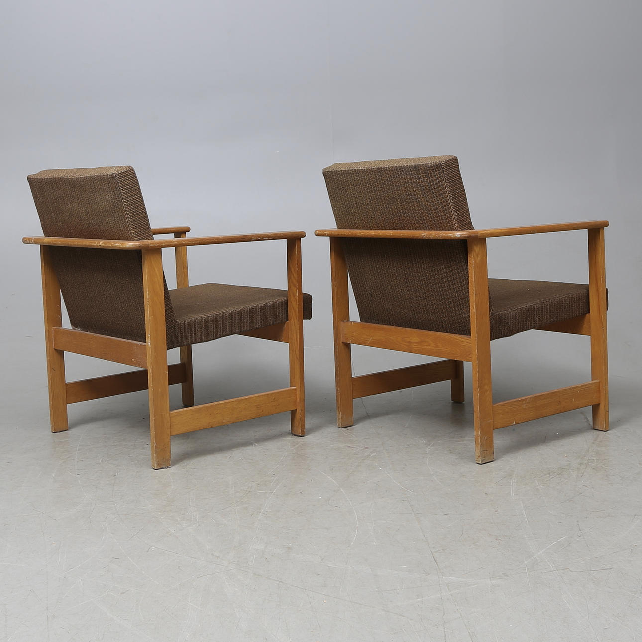 KARMFÅTÖLJER, ett par, Nordiska Kompaniet, 1965.