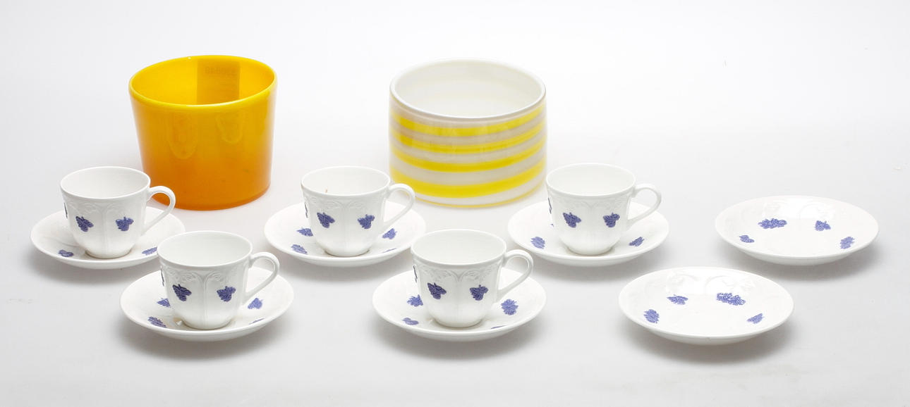 KERAMIK och GLAS, bl.a. "blå blom", Gustavsberg.