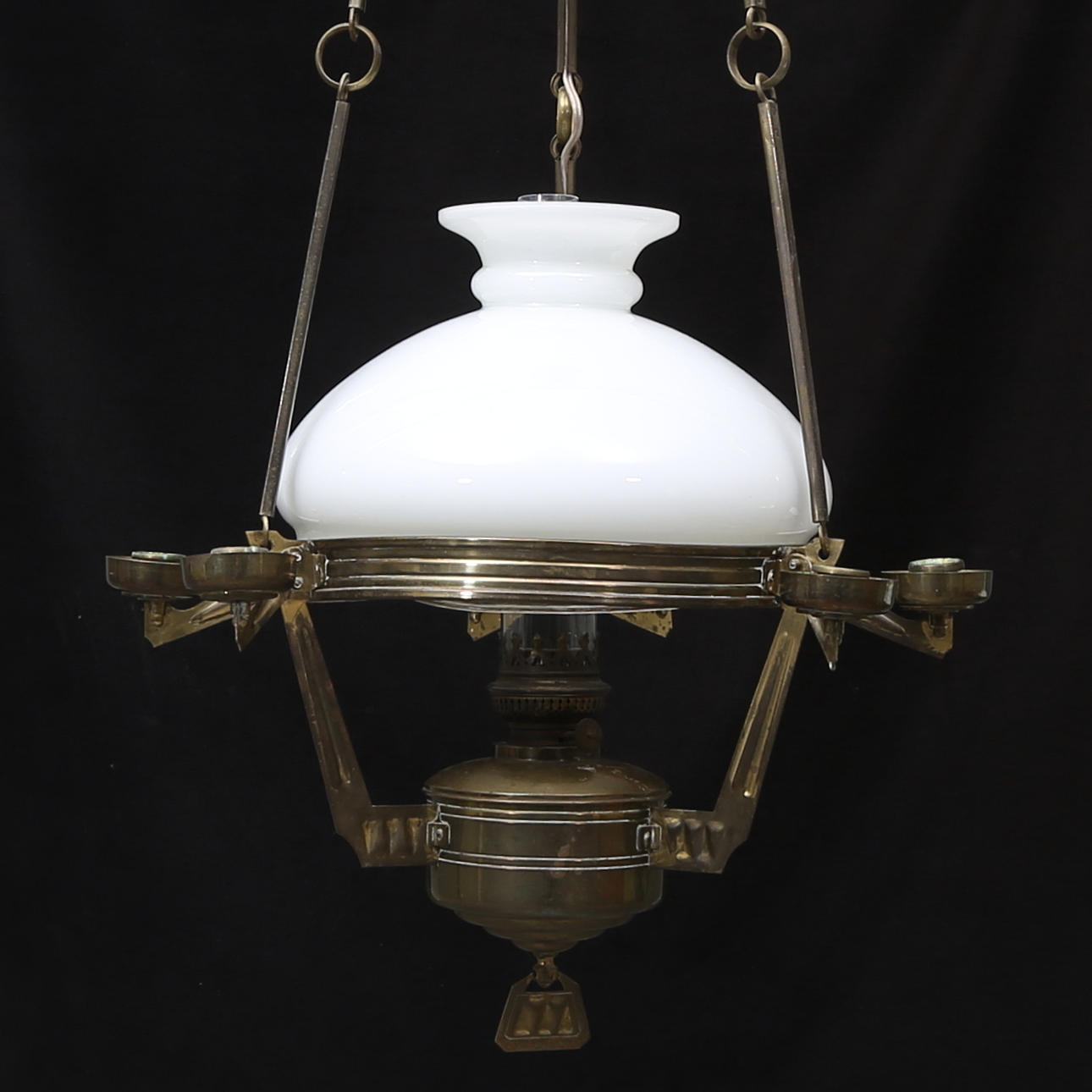 TAKFOTOGENLAMPA, elektrifierad, jugend, tidigt 1900-tal, höjd ca. 105 cm.