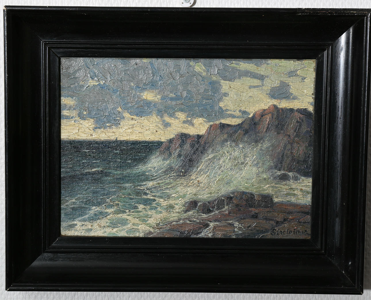 FOLKE SINCLAIR. Olja på kartong, 2 stycken signerade Sinclair.