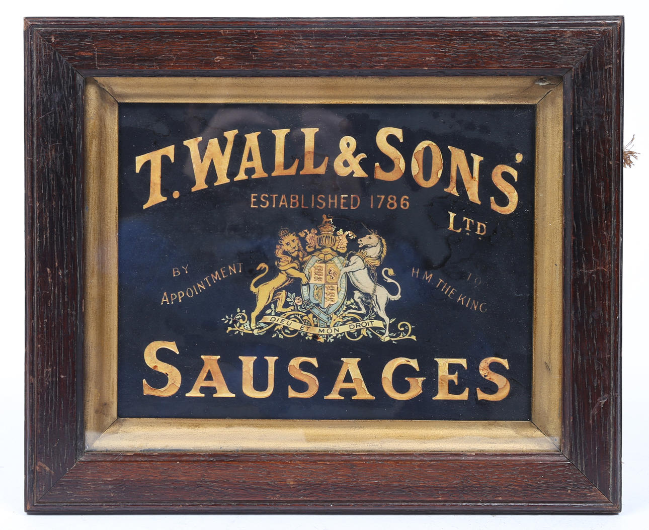 T. WALL & SONS MAKKARAN MAINOSKYLTTI.