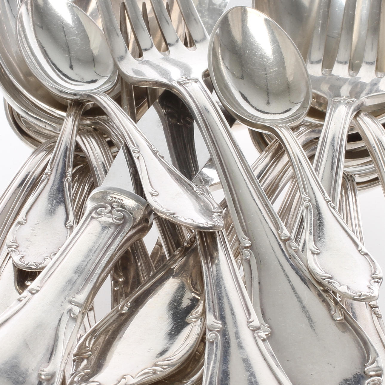 BESTICK, 54 delar, nysilver, "Märtha", 1900-tal.