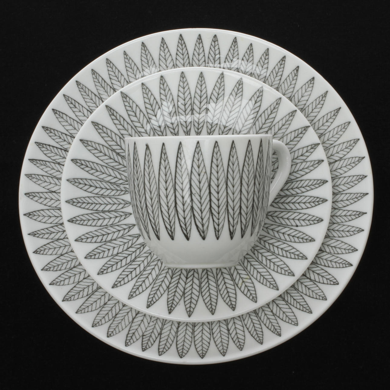 SERVISDELAR, ca 6 delar, porslin, "Salix" Stig Lindberg Gustavsberg.