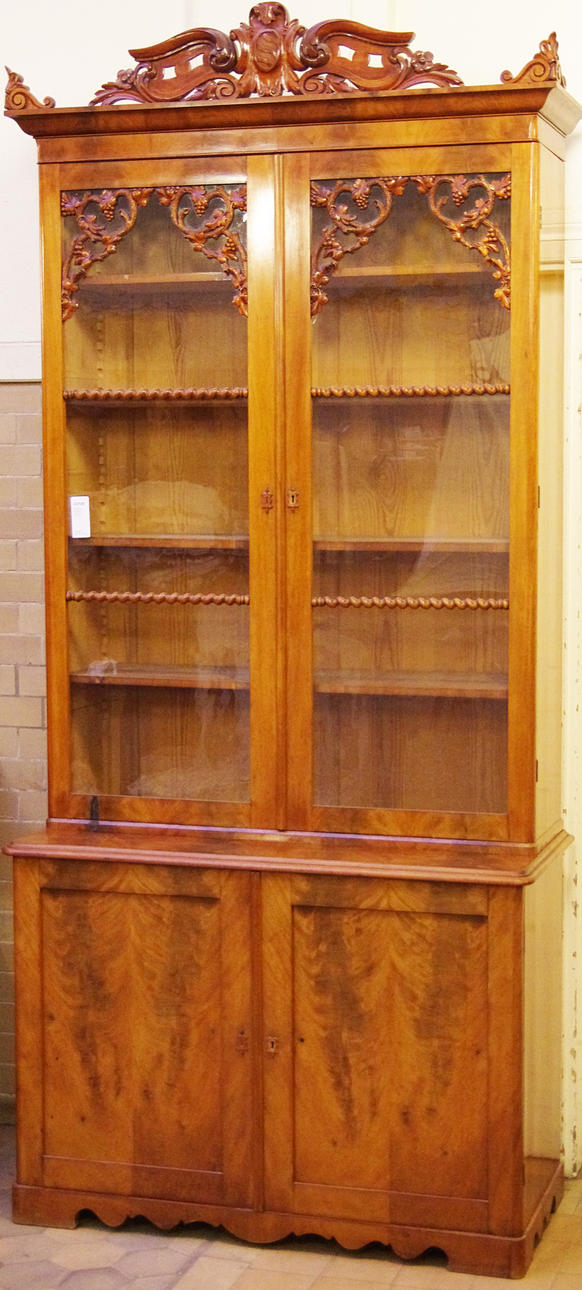 BOKSKÅP, mahogny, senempire, 1800-tal.