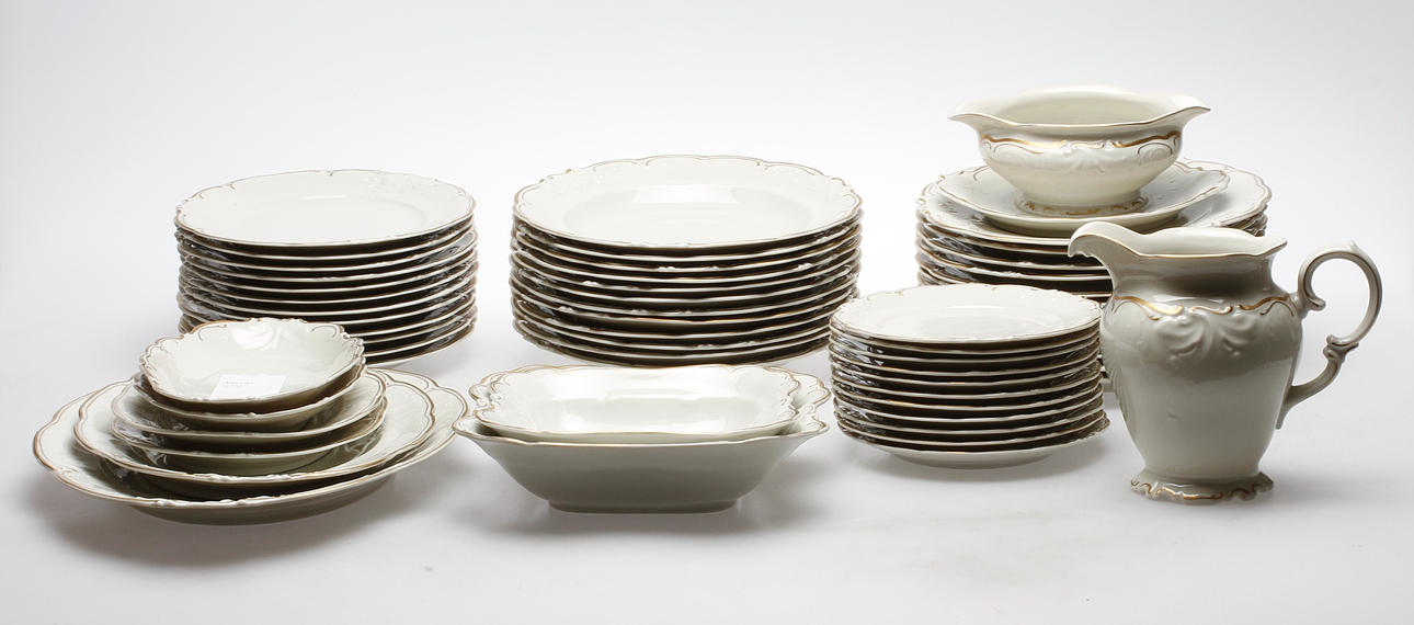 MATSERVIS, 57 dela, porslin, KPM, Polen.