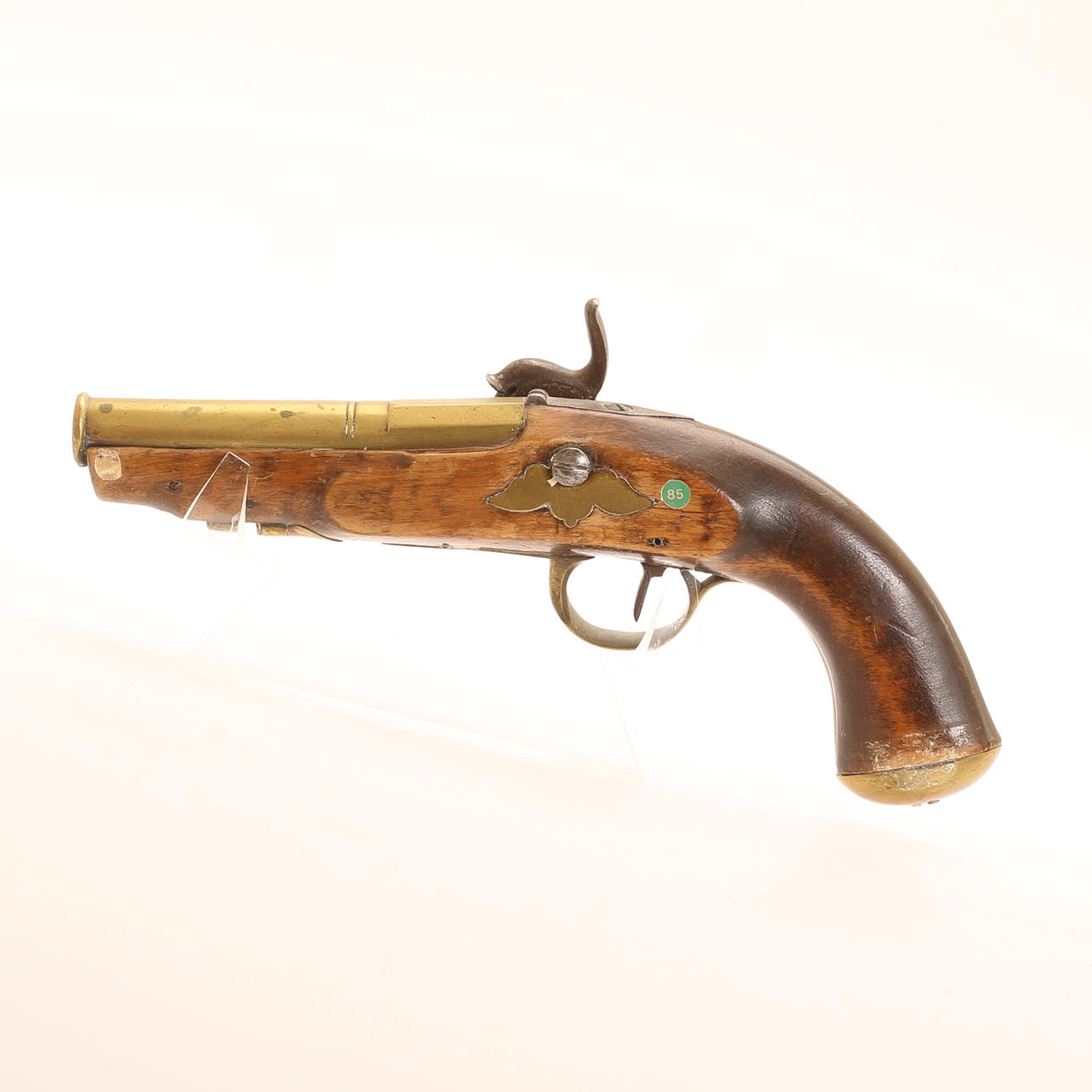 SLAG LOCK PISTOL, factory-work with brass spout, Husqvarna, 19th ...