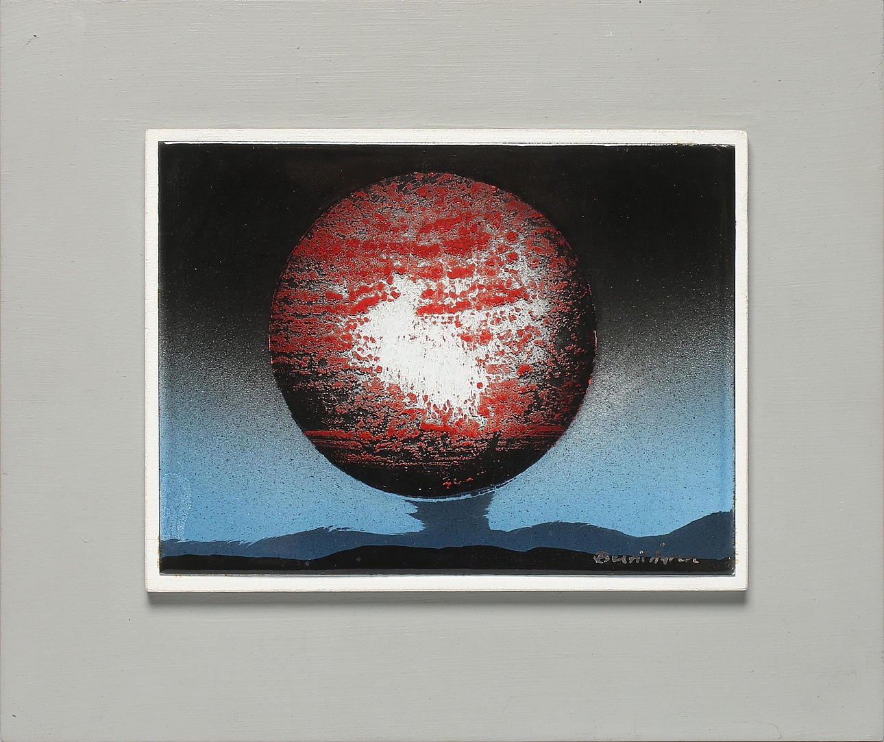 BERTIL ÅGREN. Emalj på plåt, signerad, daterad -75.