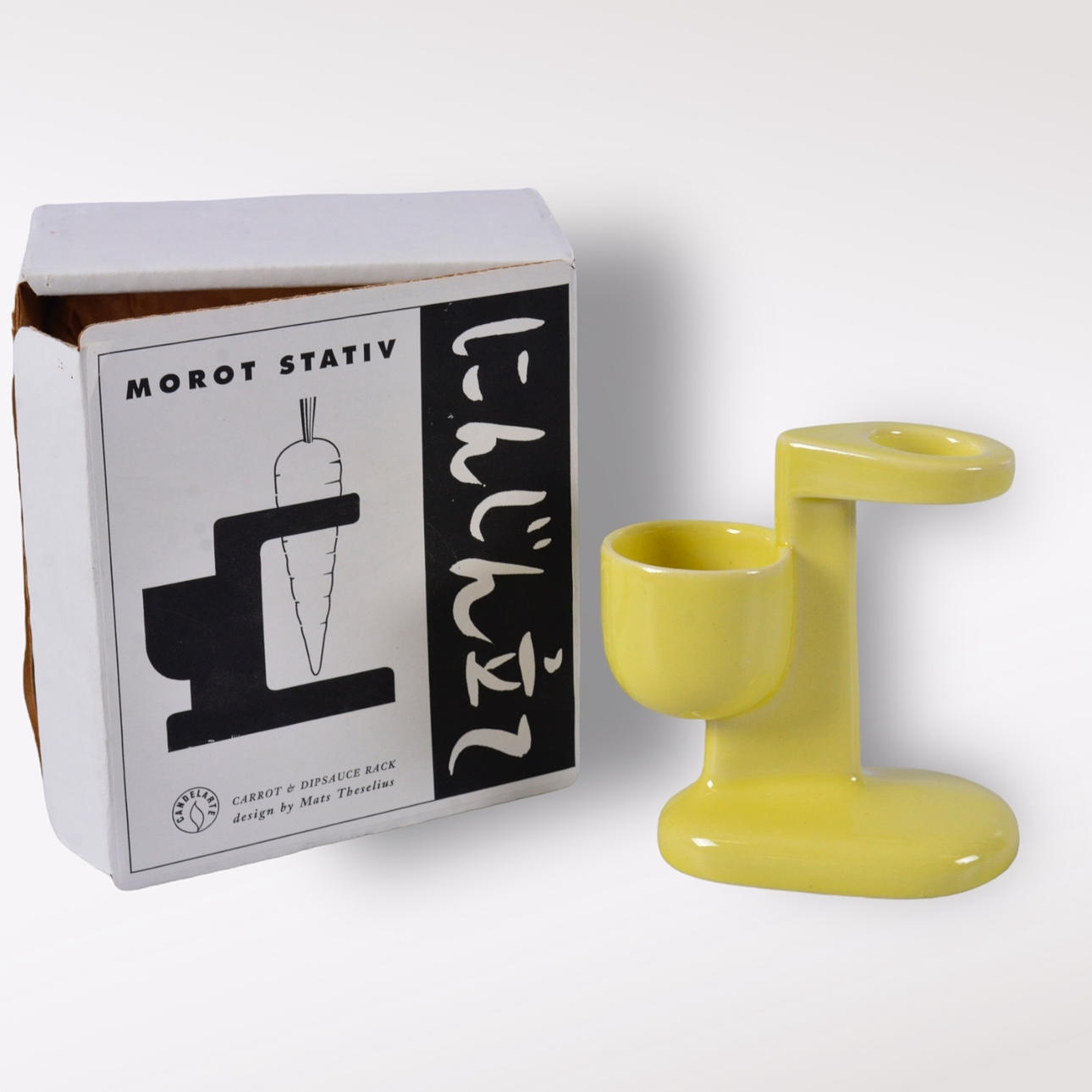 MATS THESELIUS. “Excalibur”, carrot stand, faience, signed.