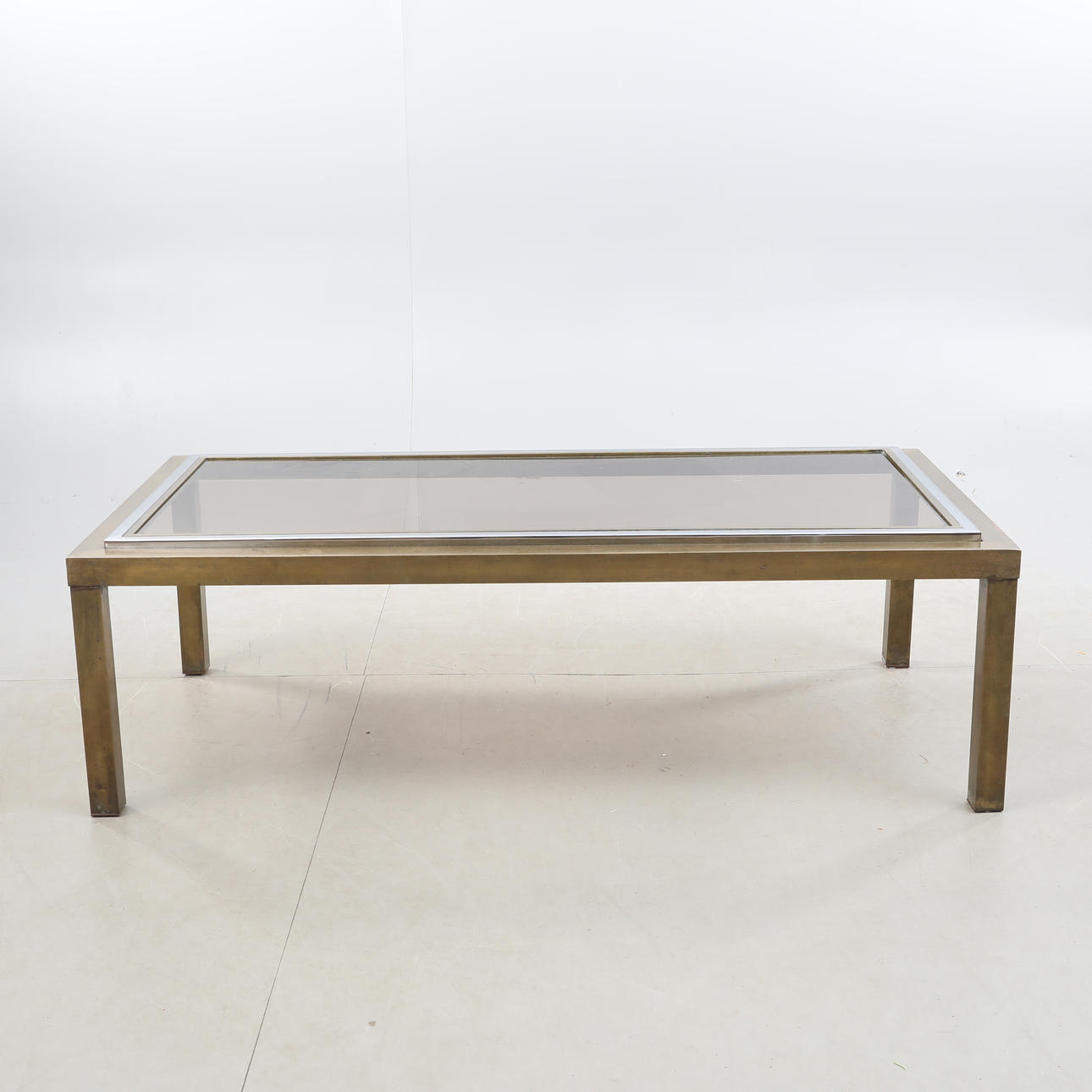 COFFEE TABLE, glass/metal.