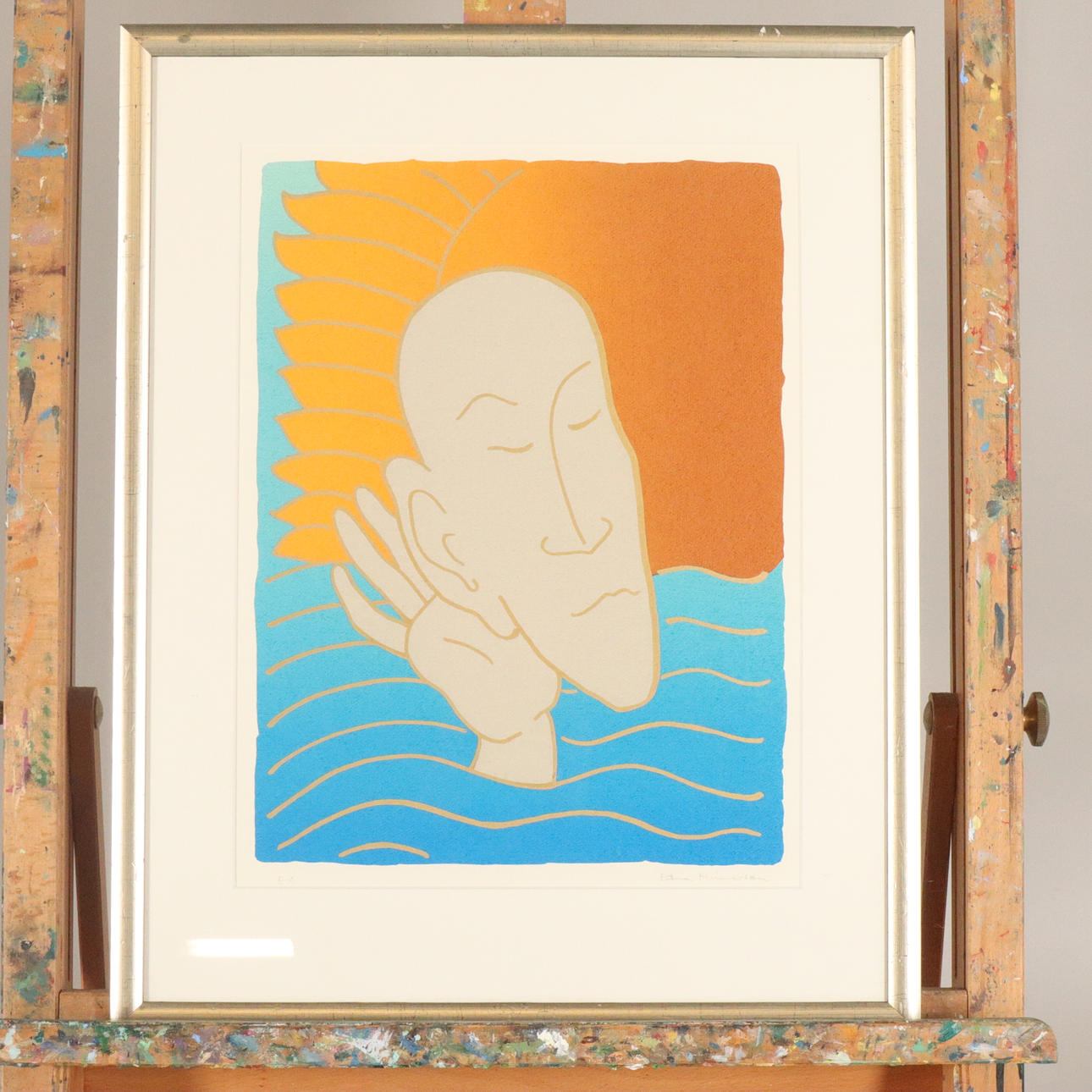 EDNA HINNERSON. LITOGRAFI, E.A signerad.