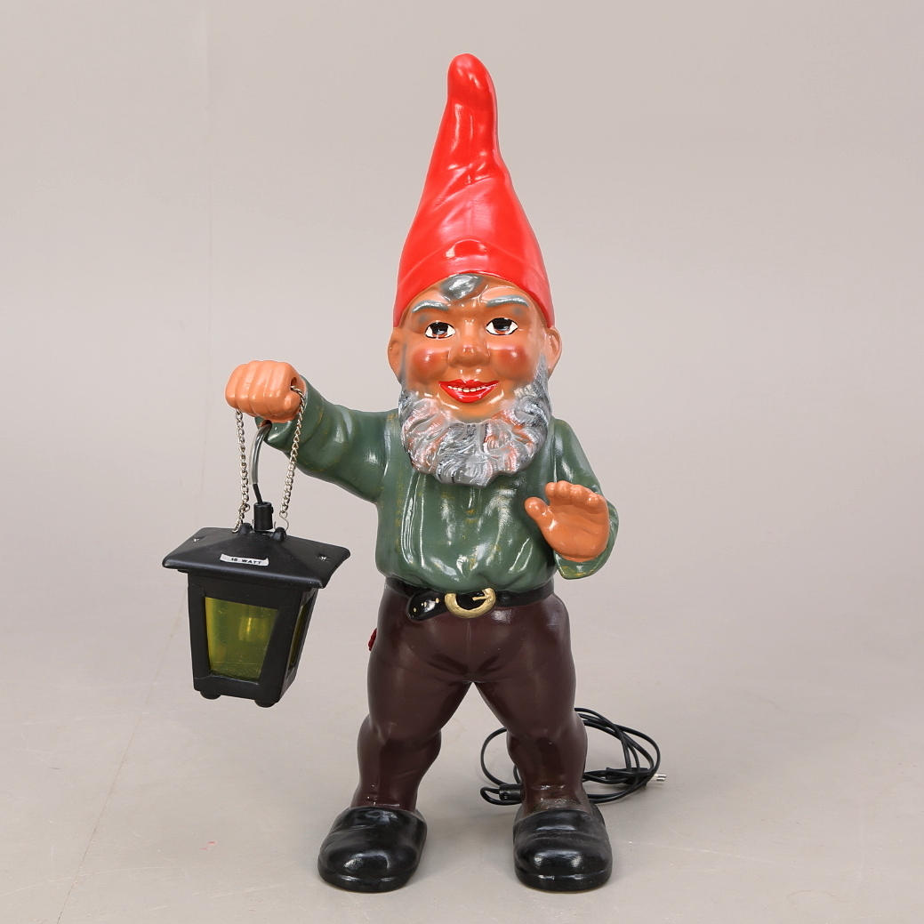 TOMTE med belysning, keramik, Heissner, Tyskland.