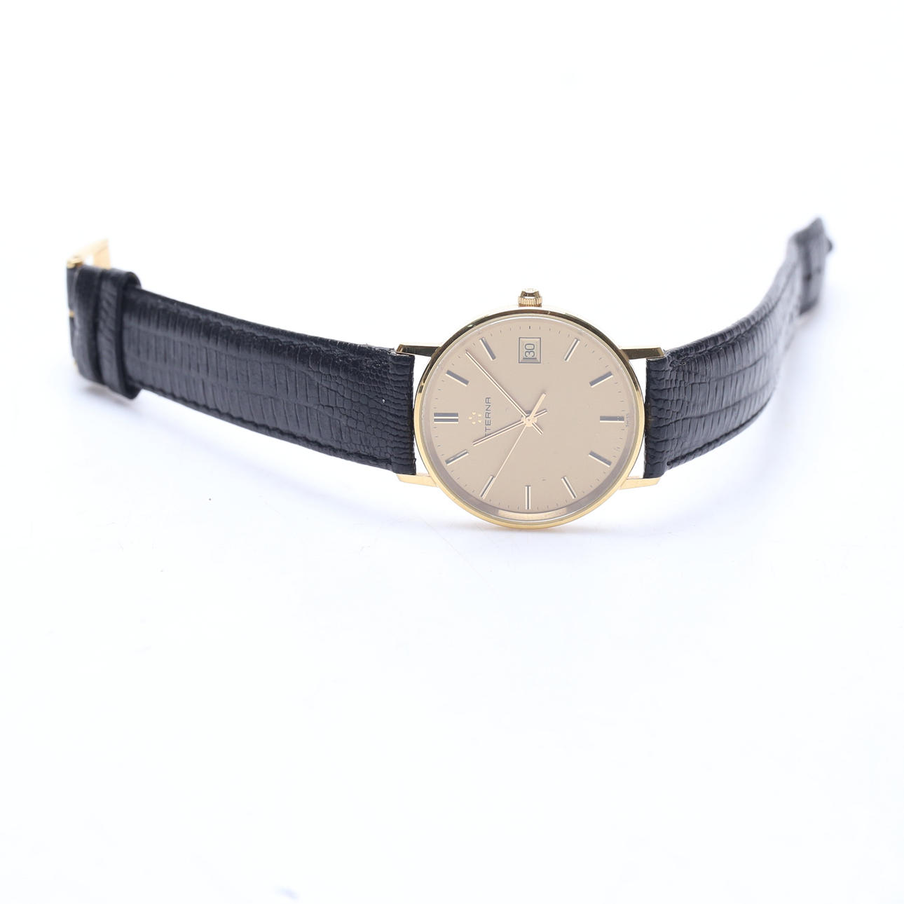 WRISTWATCH, gold, 14k, quartz, date, eterna.