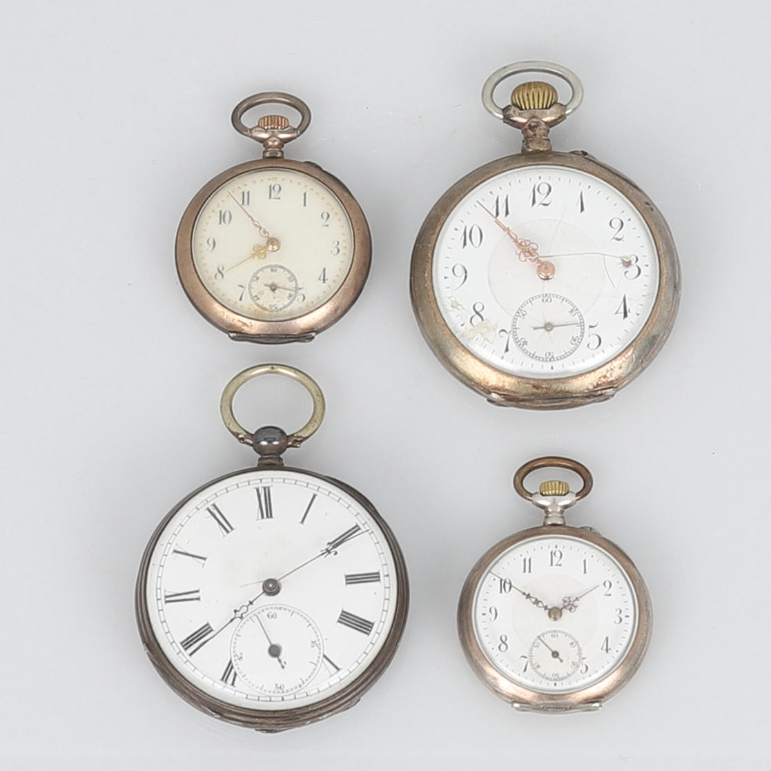 POCKET WATCH, 4 pcs, Silver.