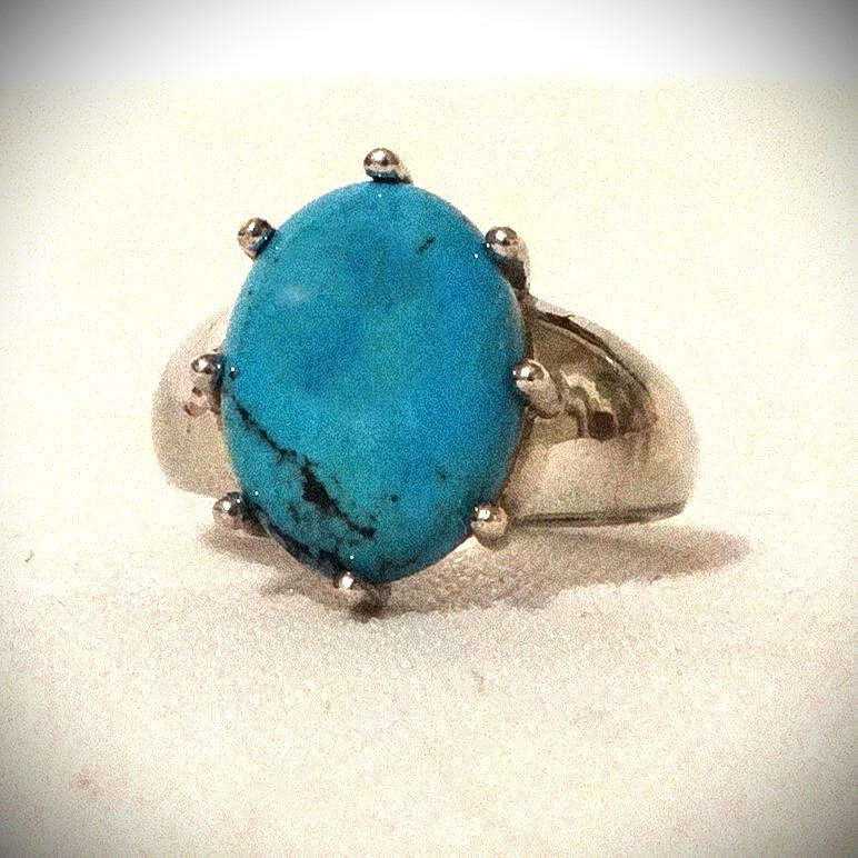 TÜRKIS RING, 925/SILBER.