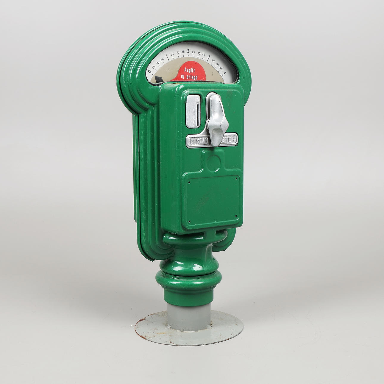 Ein Parkautomat, zweite Hälfte des 20. Jahrhunderts.