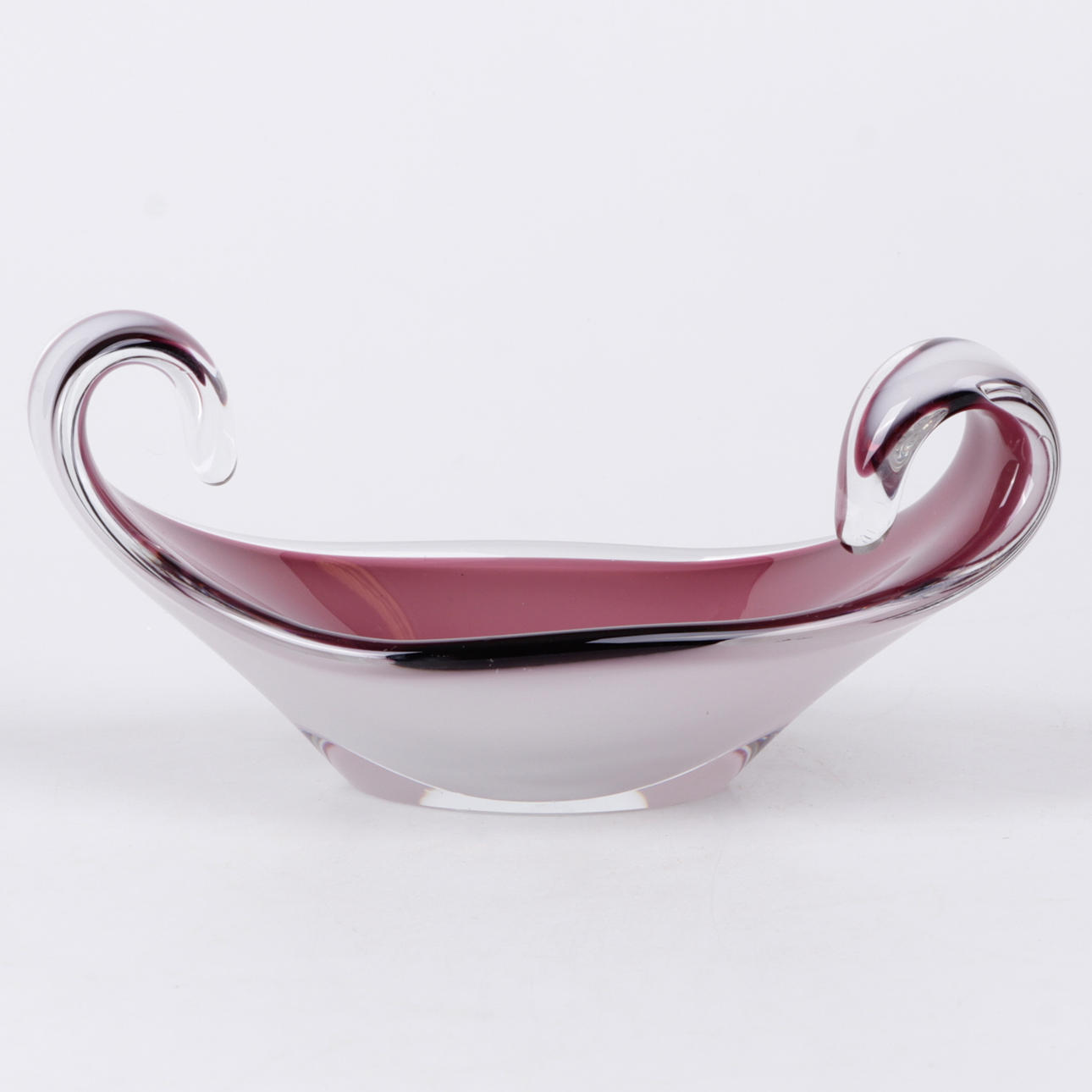 SKÅL, glas, "Coquille", Paul Kedelv, Flygsfors glasbruk, 1961. Signerad.