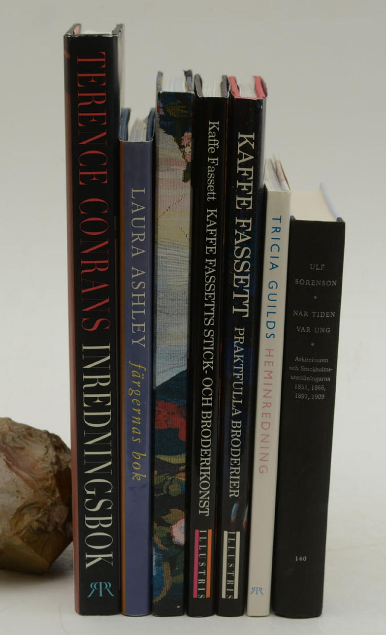 Inredningsböcker, Heminredning, Broderi mm 7 vol.