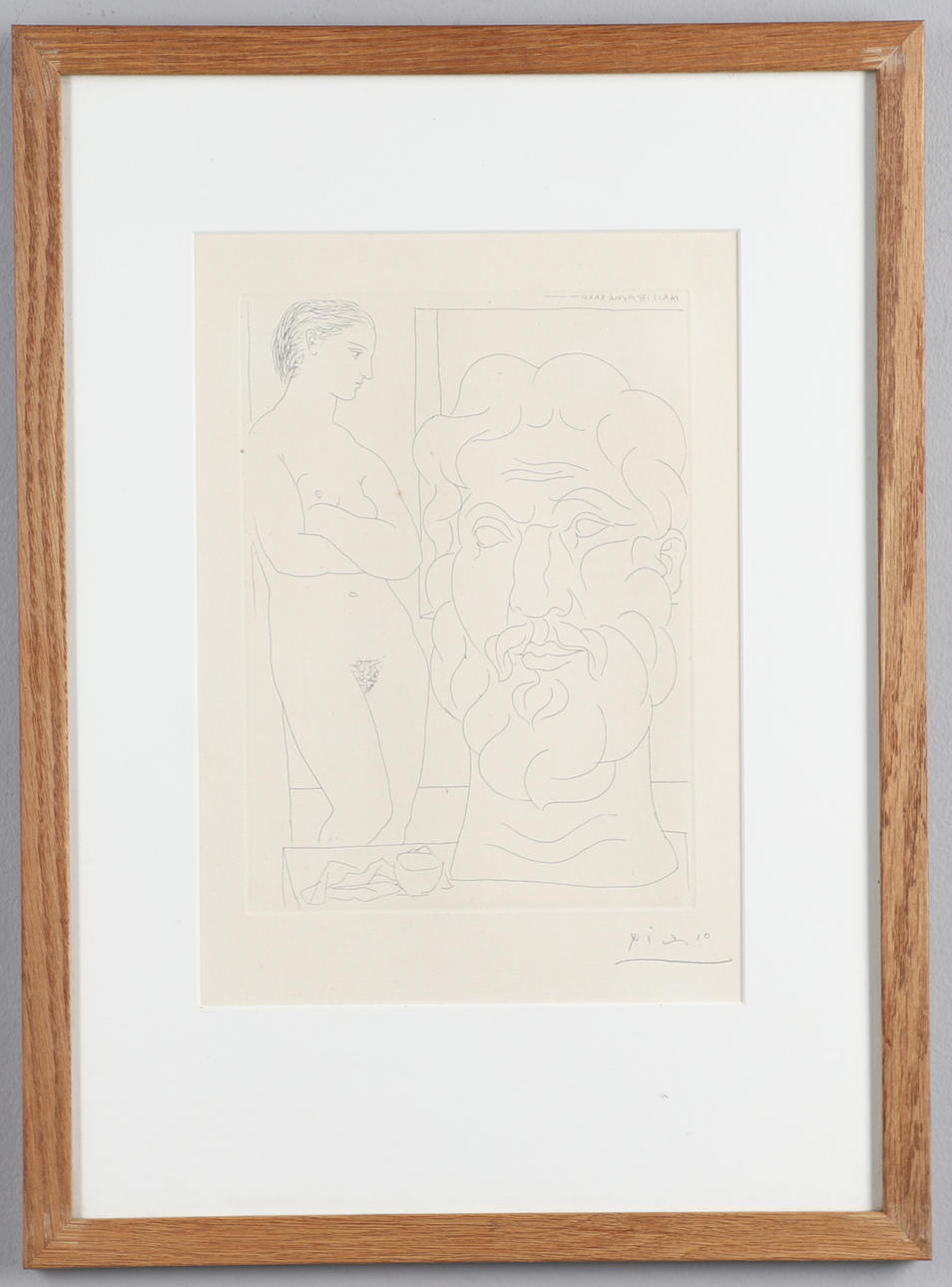 PABLO PICASSO (1889-1973). MODELE ET GRANDE TETE SCULPTEE (VOLLARD SUITE, pl.61) (Bloch 170).