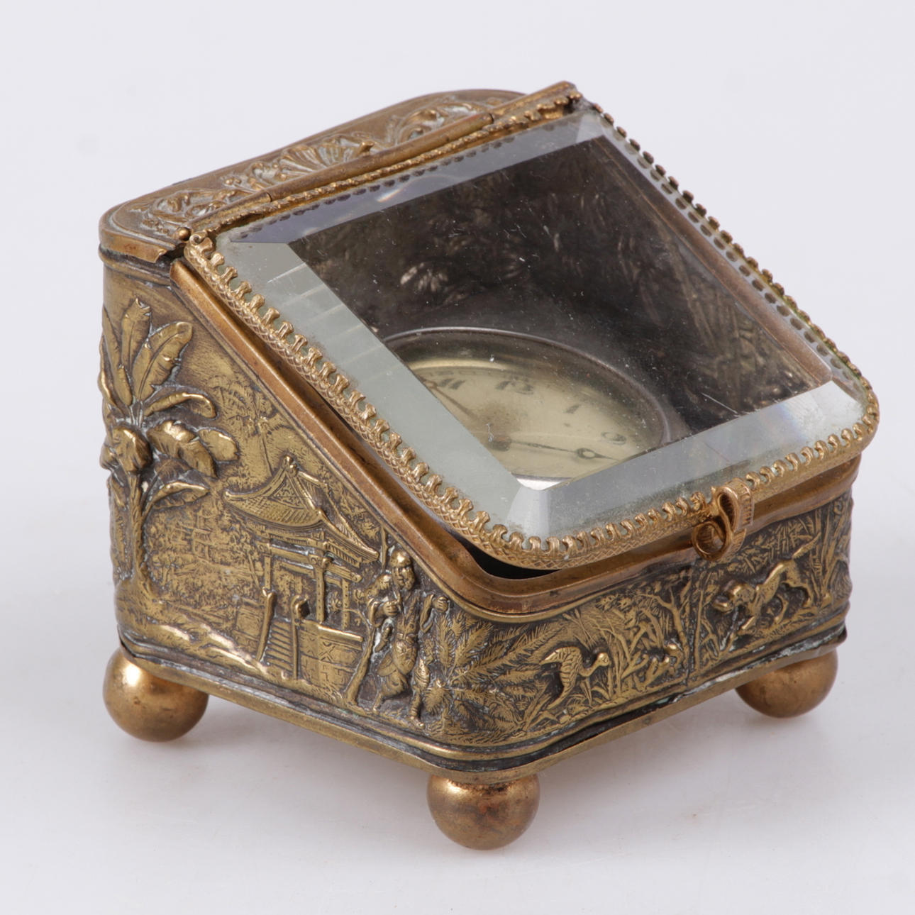 KLOCKGÖMMA, förgylld metall samt fickur, Rexa, 1900-tal.