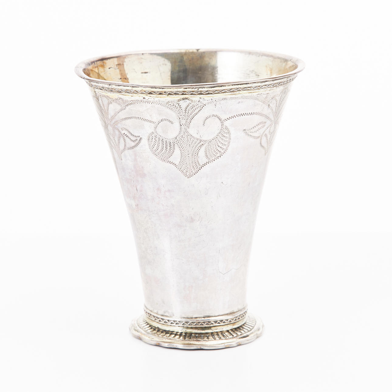 BÄGARE, silver, Köping 1700-tal.