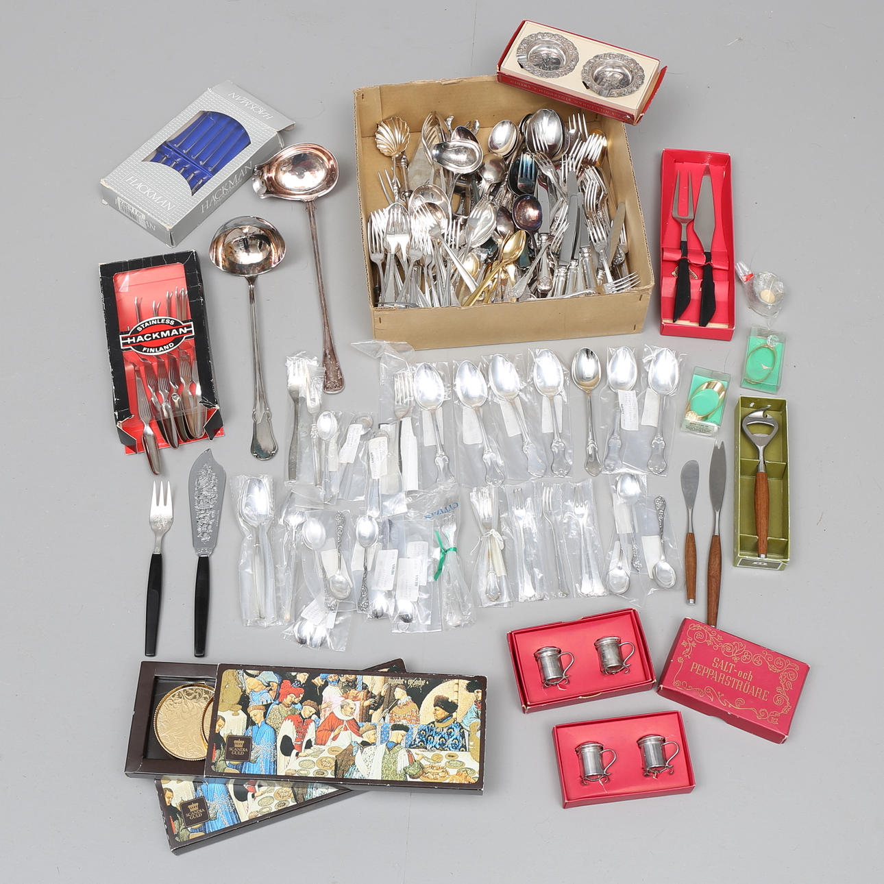 PARTI BESTICK, Nils Johan, Hackman, nysilver flera modeller.