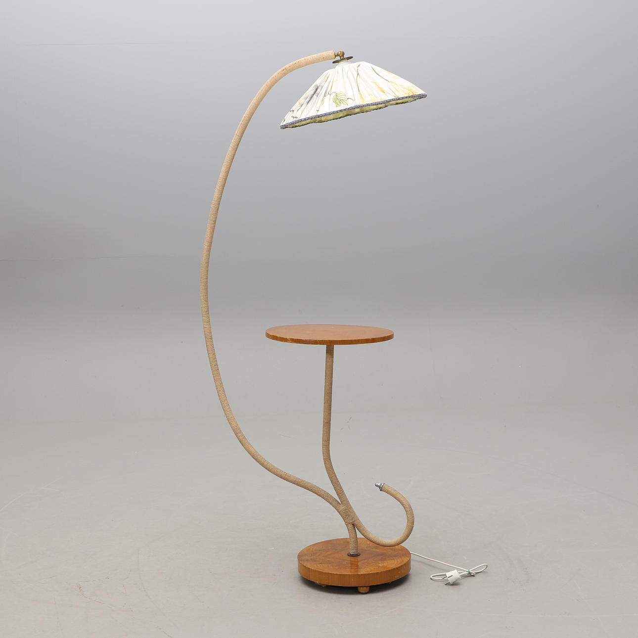FLOOR LAMP WITH TABLE, 1940'S.