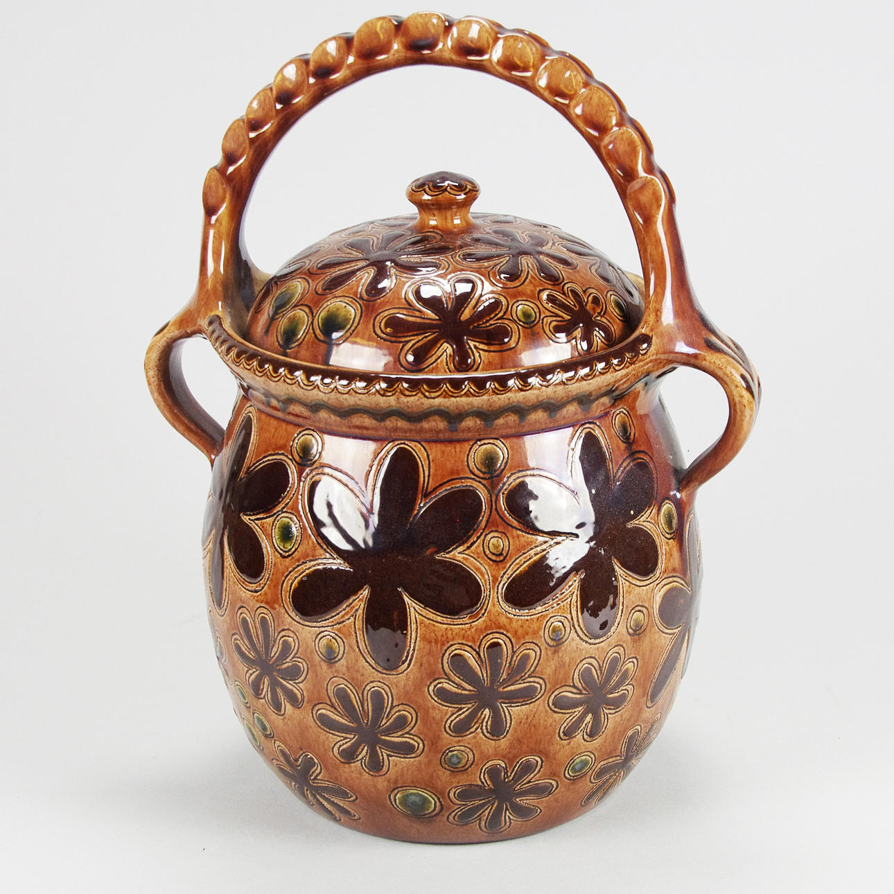 TOMAS ANAGRIUS. Förningskruka, glaserat stengods, signerad T. Anagrius Kvidinge.