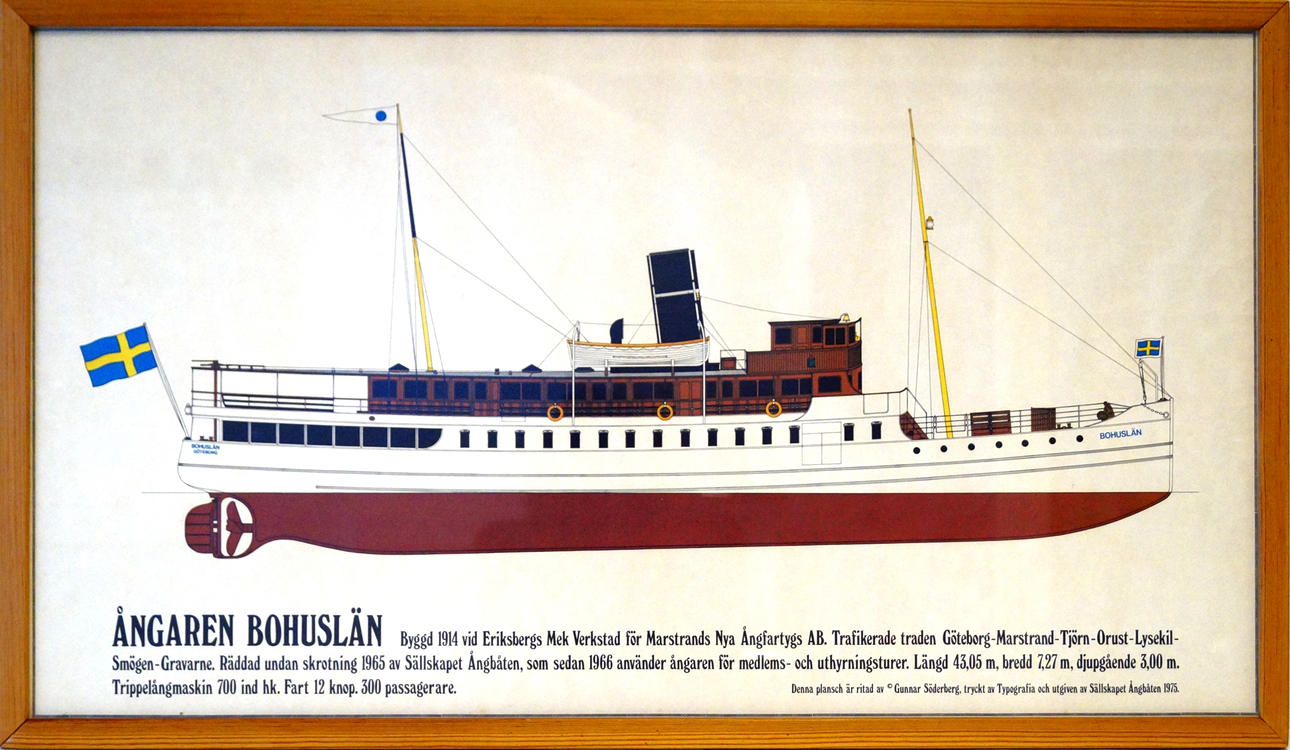 POSTER, the steamer Bohuslän.
