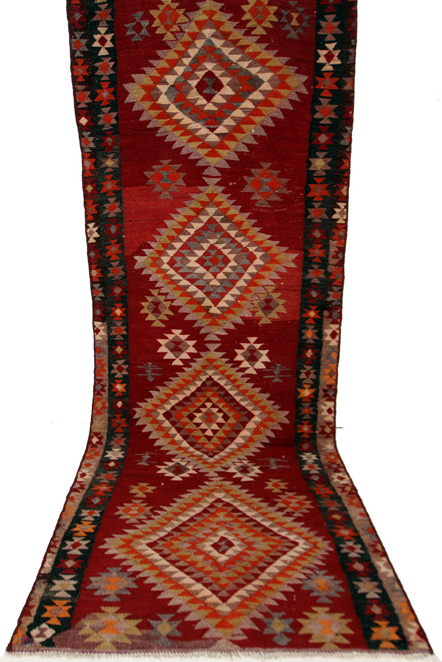 MATTA, KELIM, Persien, 353 x 139 cm.