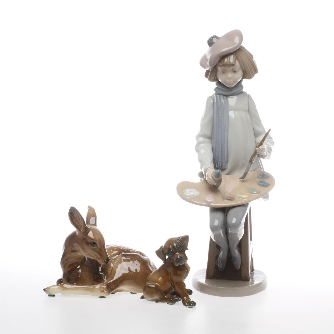 FIGURINER, 3 st, porslin, 1900-tal.