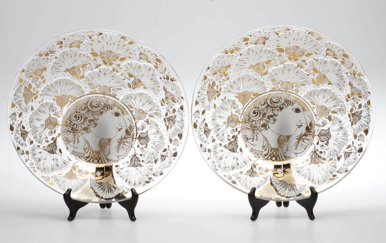 FAT, 2 st, glas, Björn Wiinblad, Rosenthal galerie 1976.