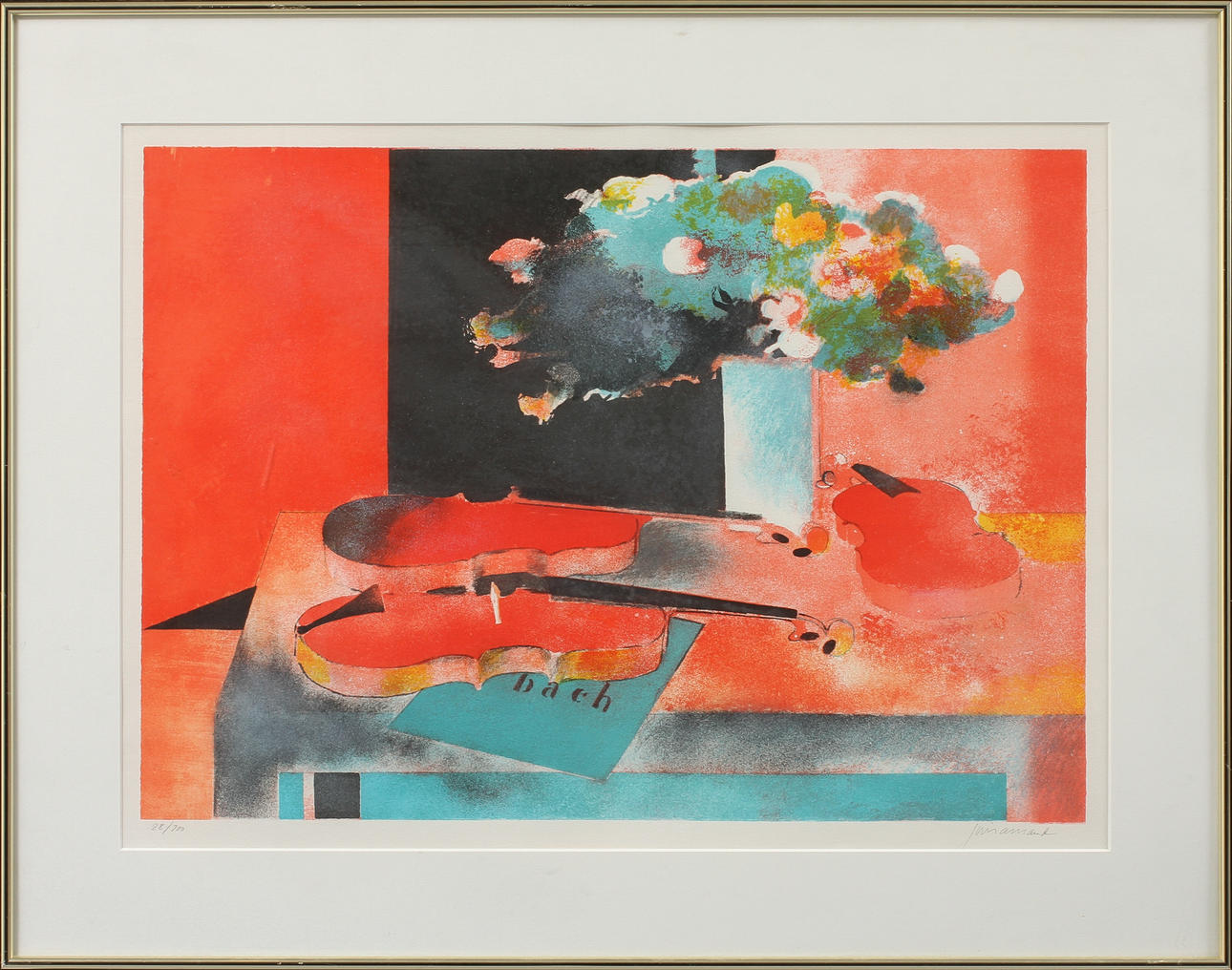 PAUL GUIRAMAND. Färglitografi, signerad och numrerad 88/100.