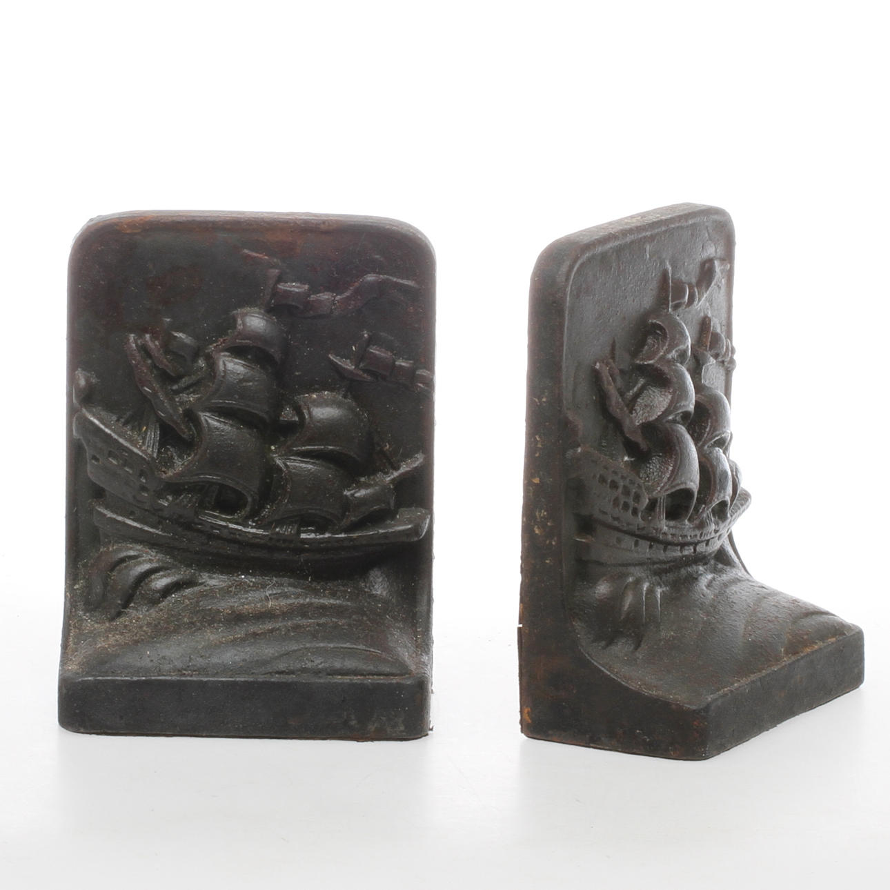 BOKSTÖD, ett par, gjutjärn, 1900-talets första hälft.