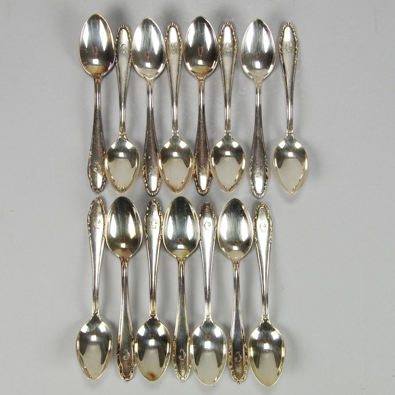 KAFFASKEDAR, 15 stycken, silver.