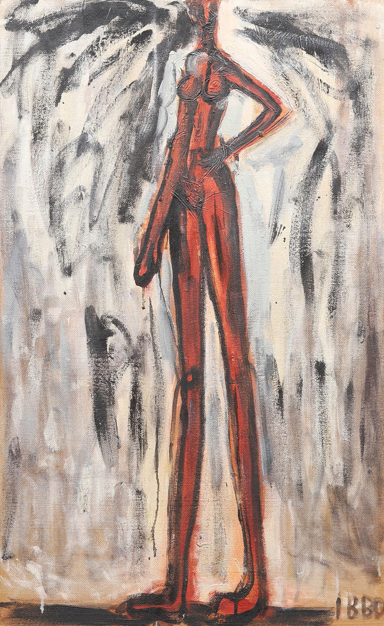 JEFF IBBO (DANMARK FÖDD 1941). Model, oil on canvas, signed. Art ...