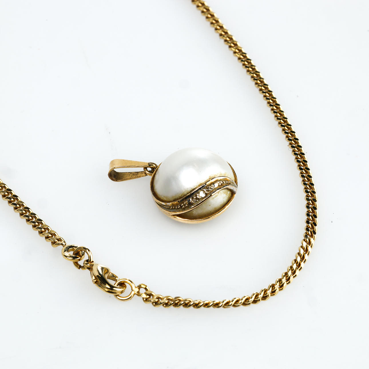 ANHÄNGER, 18 K Gold, Mabé-Perle.