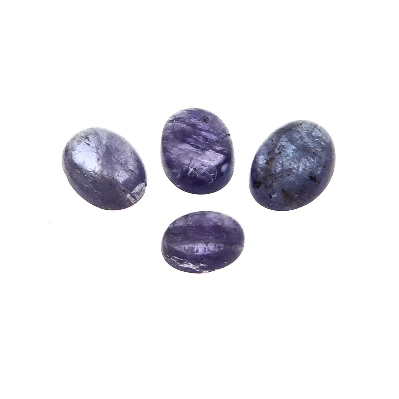 ÄDELSTENAR, 4 st, tanzaniter. Vikt ca 5,5 ct.