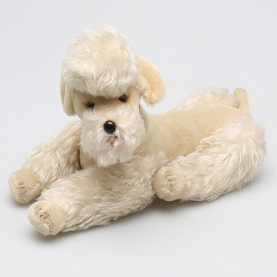 LEKSDAKSHUND i ull och bomull, Steiff, nr 5335.2, Tyskland.