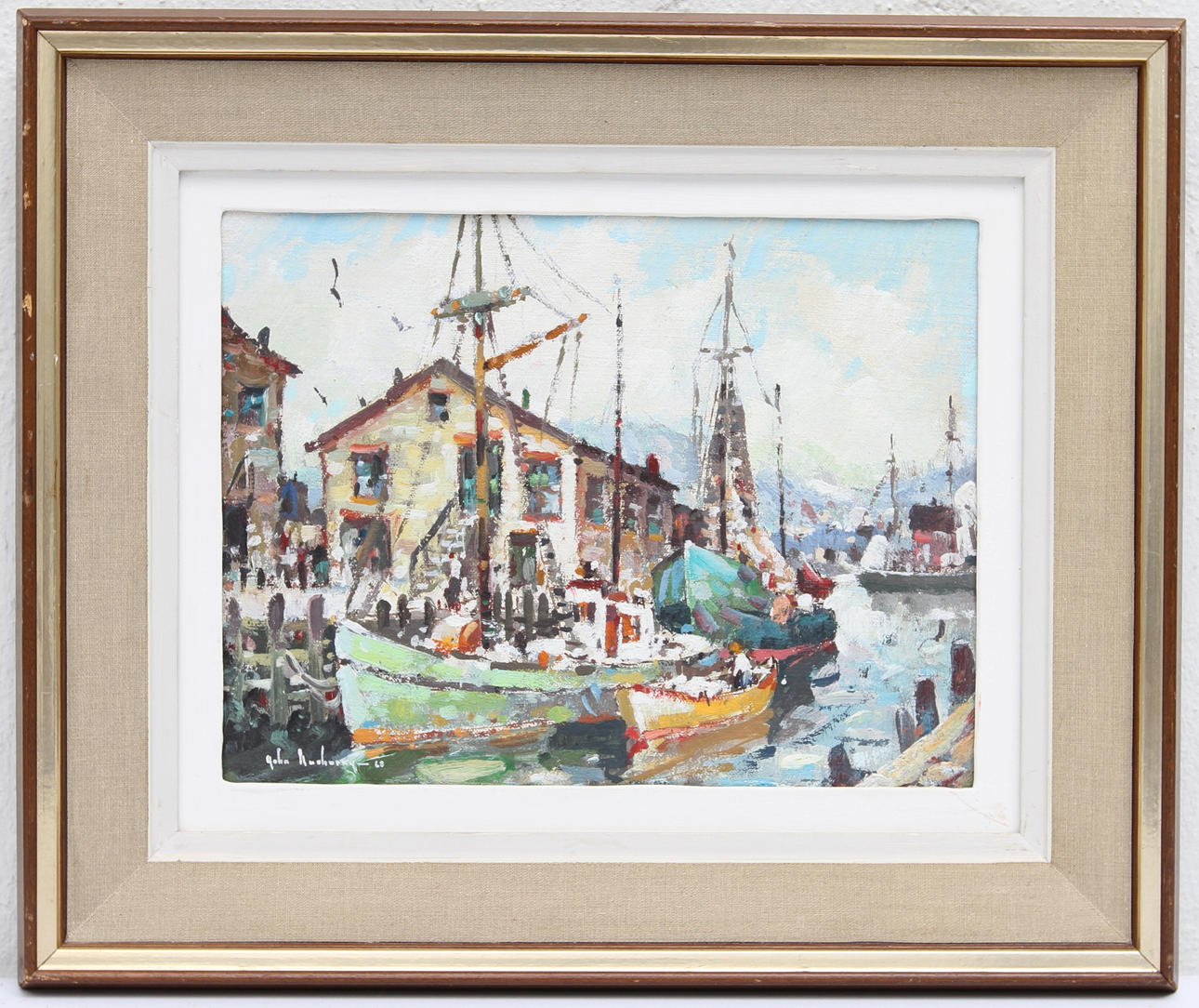 JOHN NACHORNY. 2 st, olja på pappannå, sign.