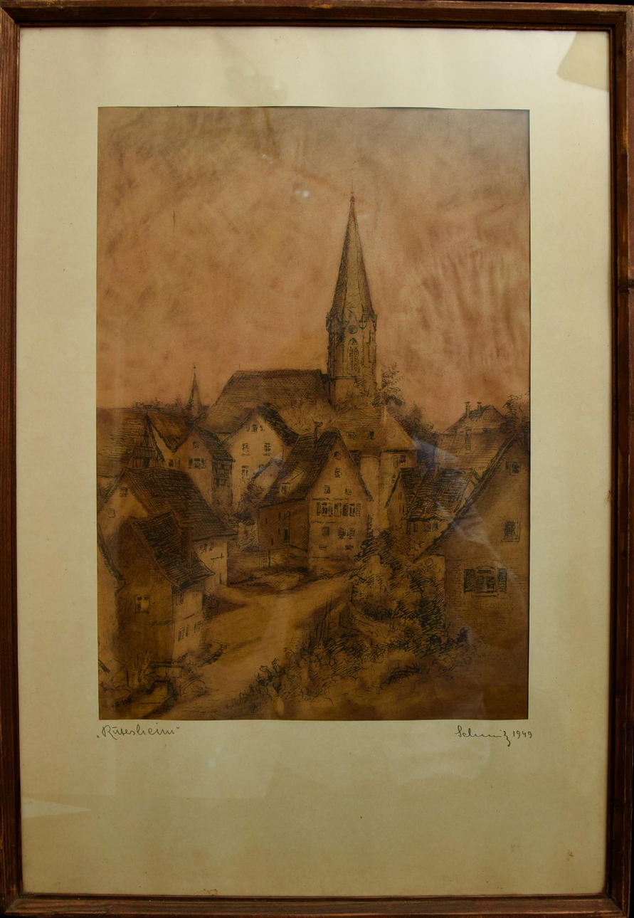 LOTE MIXTO. 6 dibujos a lápiz/sanguina.