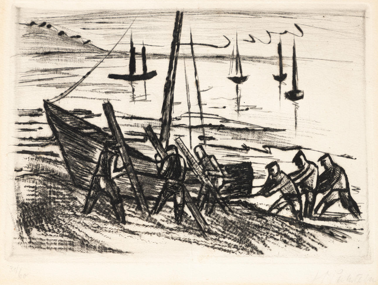 MAX PECHSTEIN (1881-1955). Barcaza I.