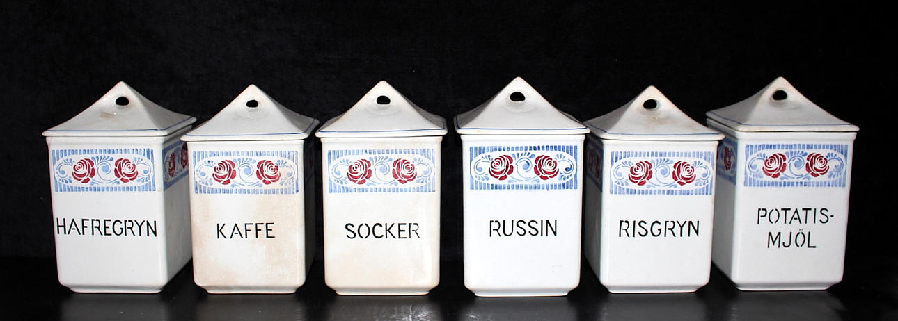 KRYDDBURKAR, porslin, 6 st, Göteborg.